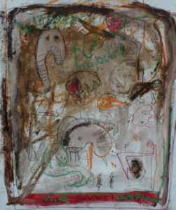 Infected / Lefthand Painting IV 60 x 50 cm 2013 | Reinhard Stammer | reinhard-stammer.com