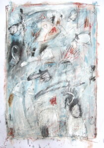 Statues on the ground 70 x 50 cm on paper 2018 | Reinhard Stammer | reinhard-stammer.com