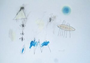Blue moon crawler 50 x 70 cm 2018 | Reinhard Stammer | reinhard-stammer.com