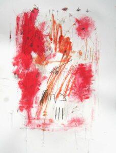 Bloody, suffering world 100 x 70 cm on paper 2018 | Reinhard Stammer | reinhard-stammer.com