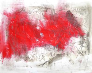 Blood red spreads 100 x 80 cm 2023 | Reinhard Stammer | reinhard-stammer.com