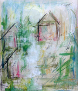 Hauslandschaft 1984 30 x 40 cm | Reinhard Stammer | reinhard-stammer.com