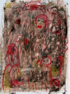 Red lips 60 x 40 cm on paper 2017 | Reinhard Stammer | reinhard-stammer.com
