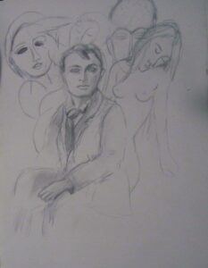 In honor Modigliani 40 x 30 cm 2015 | Reinhard Stammer | reinhard-stammer.com |