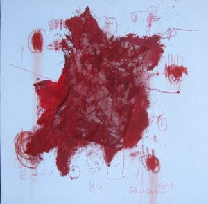 Something in red 40 x 40 cm 2015 | Reinhard Stammer | reinhard-stammer.com