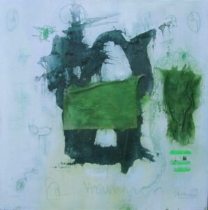 Something in green 40 x 40 cm 2015 | Reinhard Stammer | reinhard-stammer.com
